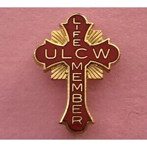 United Lutheran Church Women ULCW Life Member Enamel Cross Pin